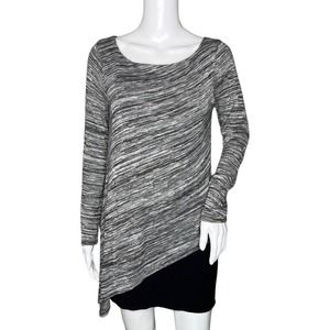 White House Black Market Shirt‎ Womens Small Heather Gray Black Workwear Casual